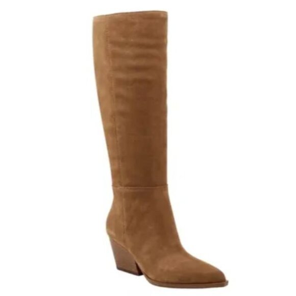 Marc Fisher Shoes - Marc Fisher Womens Challi Pointed Toe Knee High Suede Boots Brown Size 5 NEW